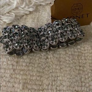 Monet Silver Social Vintage Style Bracelet